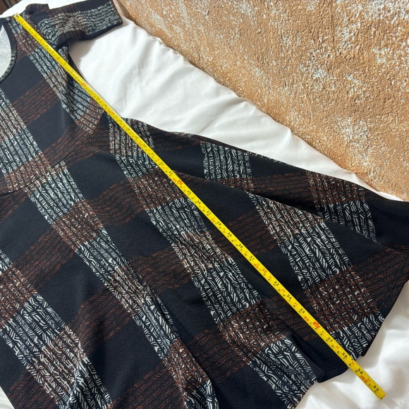 Lularoe A-Line Dress Comfortable Casual Half Sleeve Dress Black Brown Size Small - Picture 11 of 11